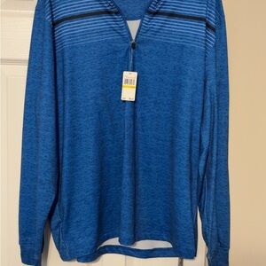 PGA Tour Men's Blue Zip-Up Sweater